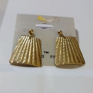Gold Textured Earrings